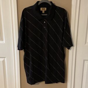 The Foundry Supply Co. Dark Polo with Subtle Stripes